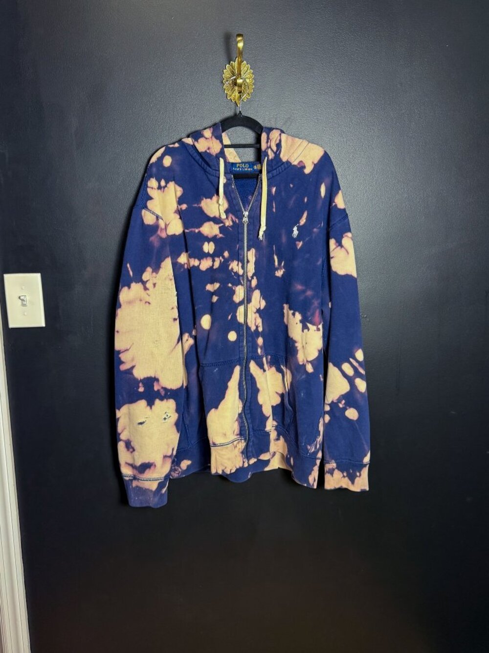 Ralph Lauren Reverse Dyed Zip Up Hoodie